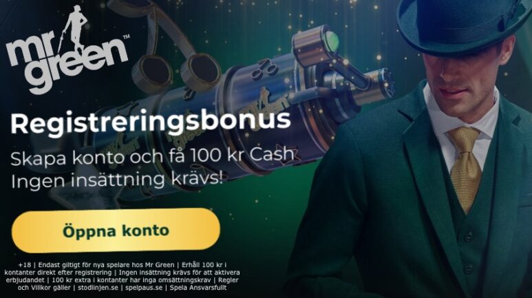 Mr Green Casino bonus, omsättningskrav, regler & villkor